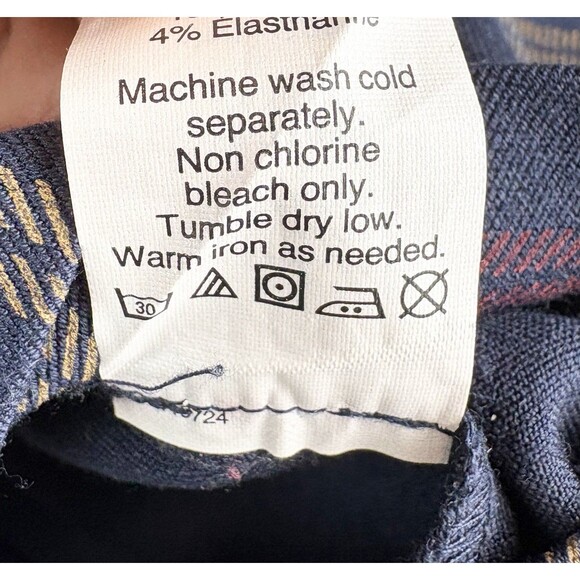 J Crew Navy Blue Plaid Mini Retro 1960s Mod Academia Shift Dress, Size 6 - Picture 8 of 8